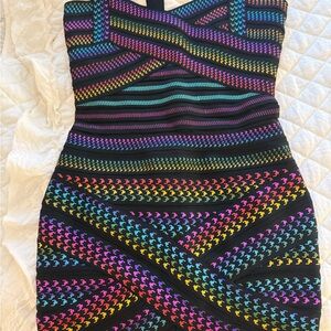 Multicolor Striped Women's Bandage Dress